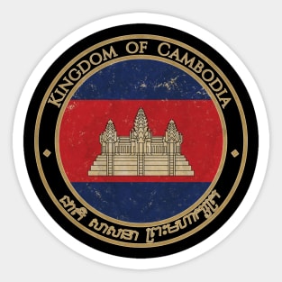 Vintage Kingdom of Cambodia Asia Asian Flag Sticker